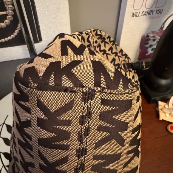 Michael Kors Black and Brown Monogram Tote - Picture 5 of 8